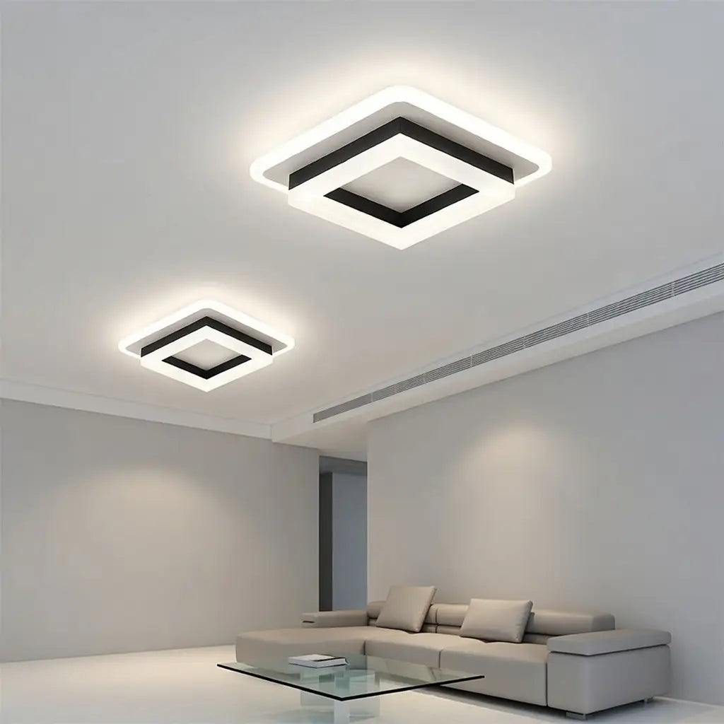 Bezel Minimalist Square 24W LED Flush Mount Ceiling Light