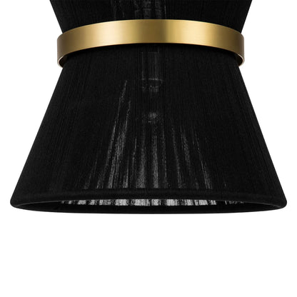 Bohemian Pendant Light with Sculptural Drum Shade
