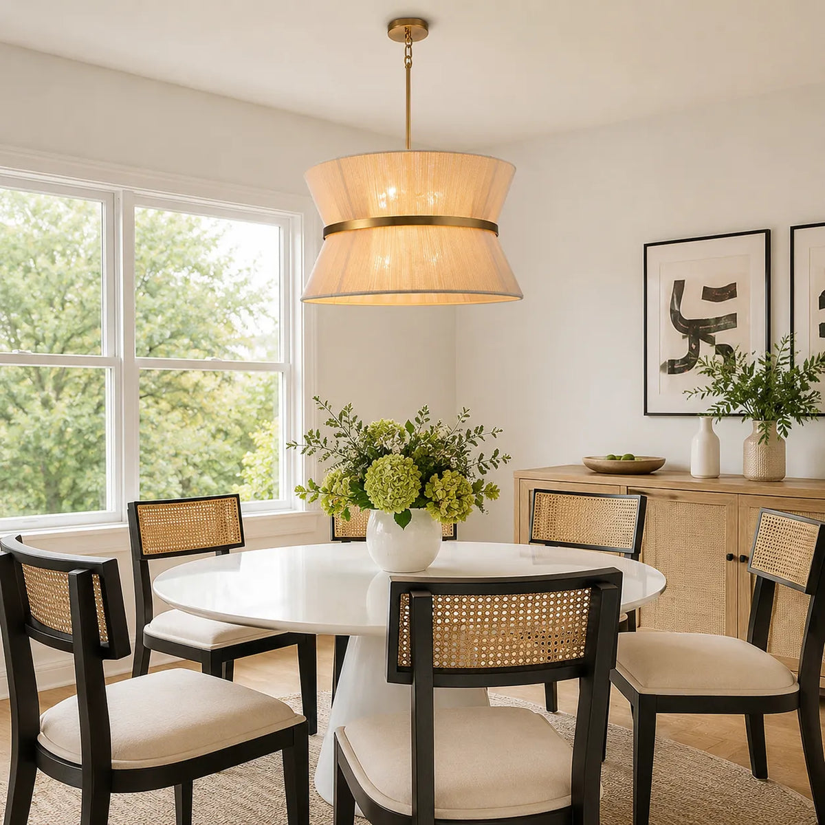 Cyril Bohemian Rope Hourglass Pendant Light