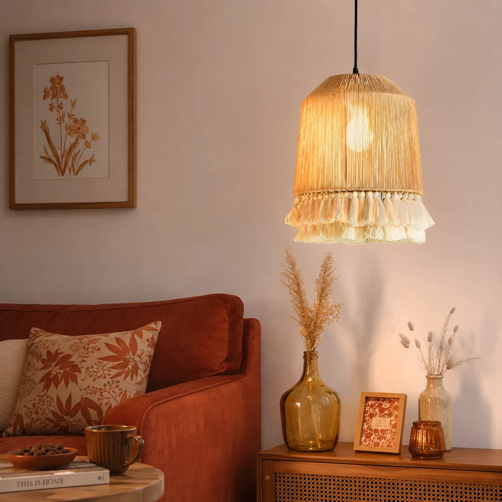 Wesley Bohemian Hemp Rope Woven Shade Chandelier
