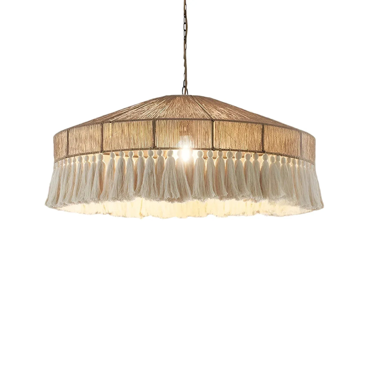 Wesley Bohemian Hemp Rope Woven Shade Chandelier