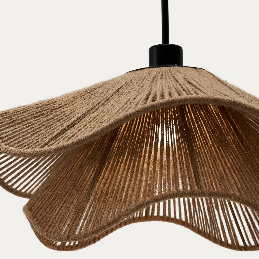 Selene Boho Handwoven Jute Pendant Light