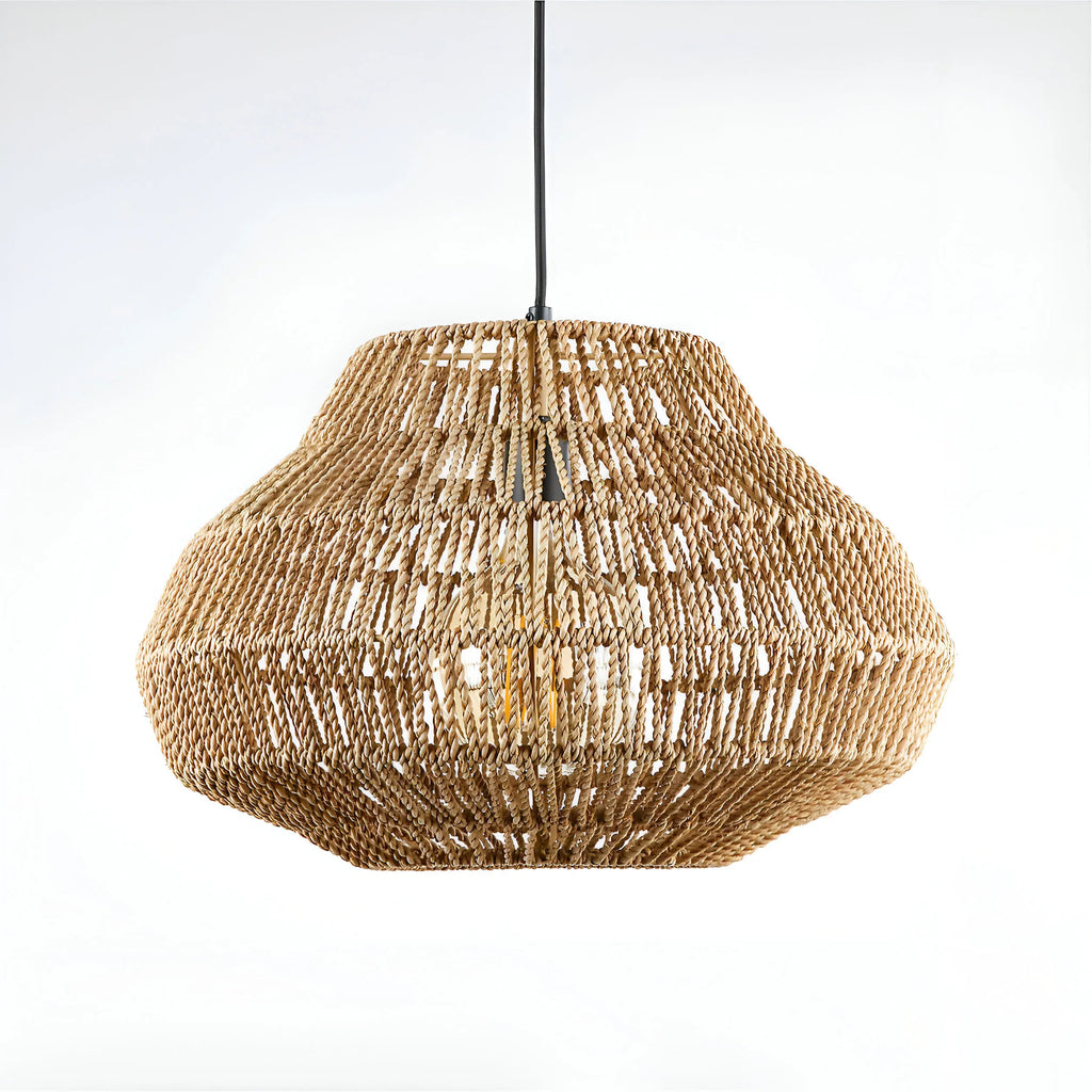 Nina Bohemian Handwoven Rattan Pendant Light