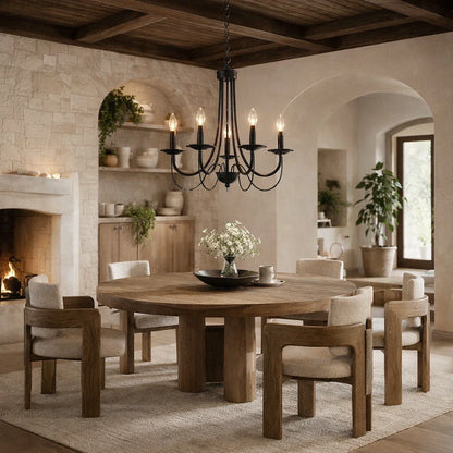 Candle Style Simple Metal Chandelier Ceiling Light
