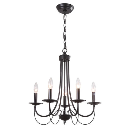 Candle Style Simple Metal Chandelier Ceiling Light