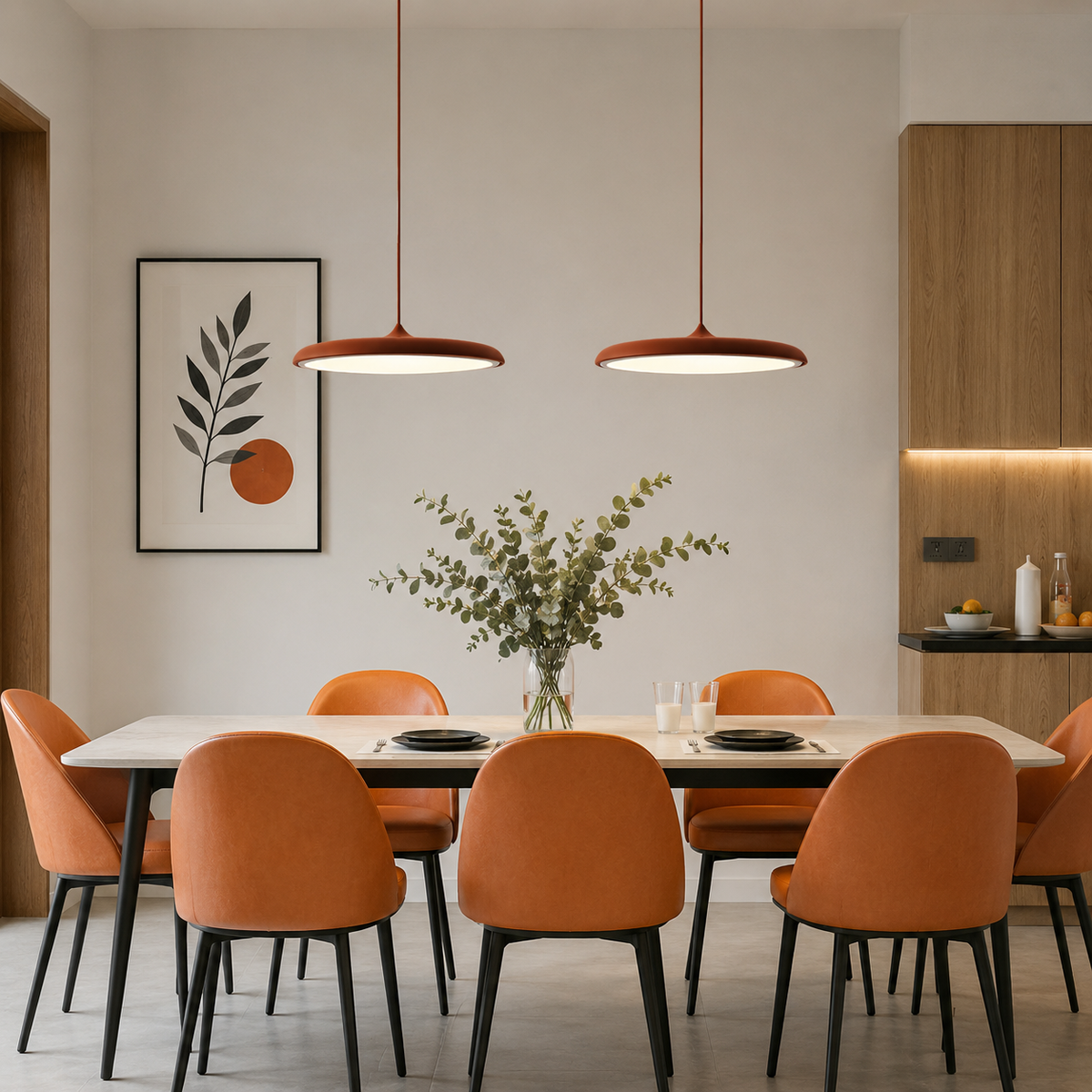 Yelena Modern Metallic Disc LED Pendant Light