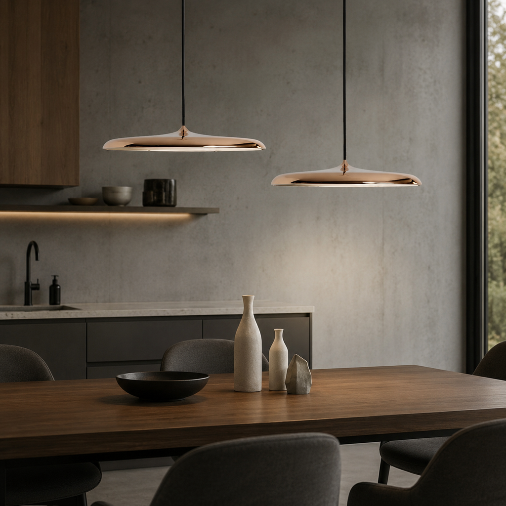 Yelena Modern Metallic Disc LED Pendant Light