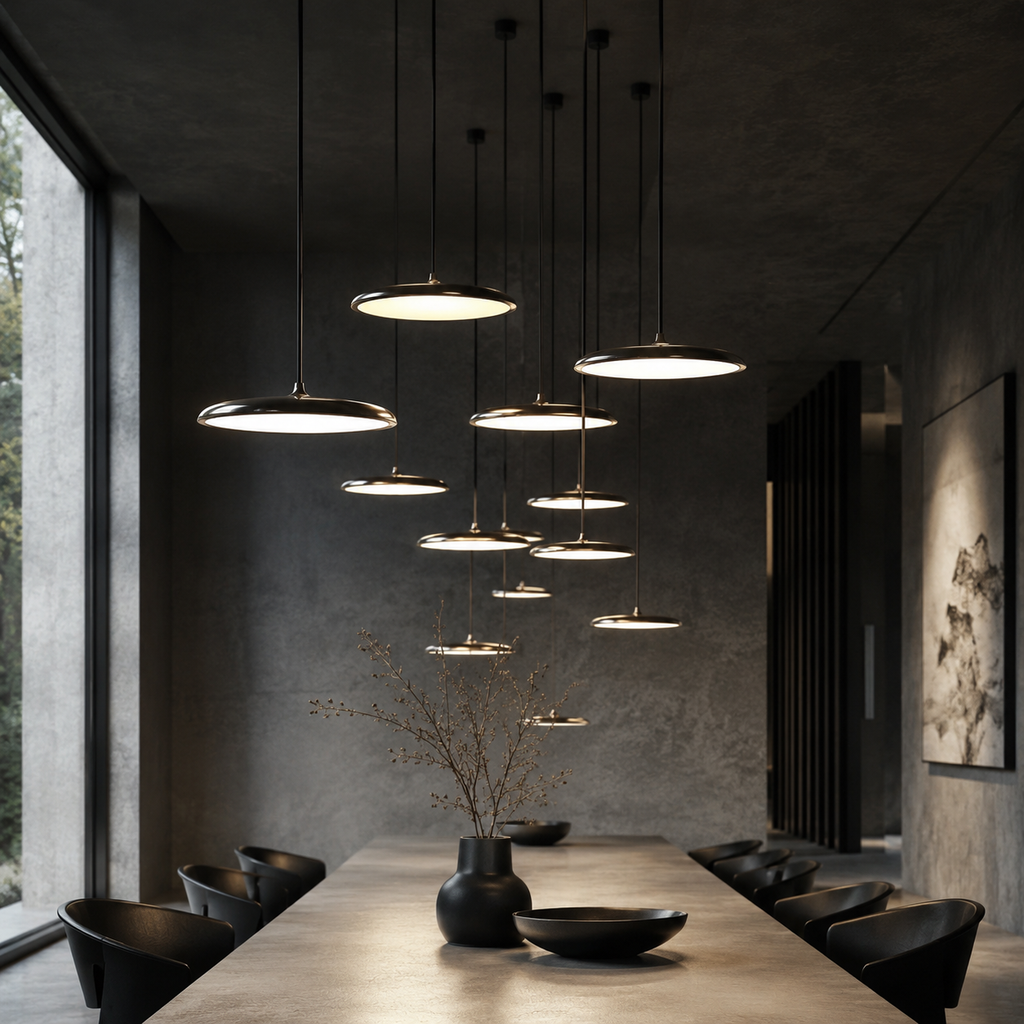 Yelena Modern Metallic Disc LED Pendant Light