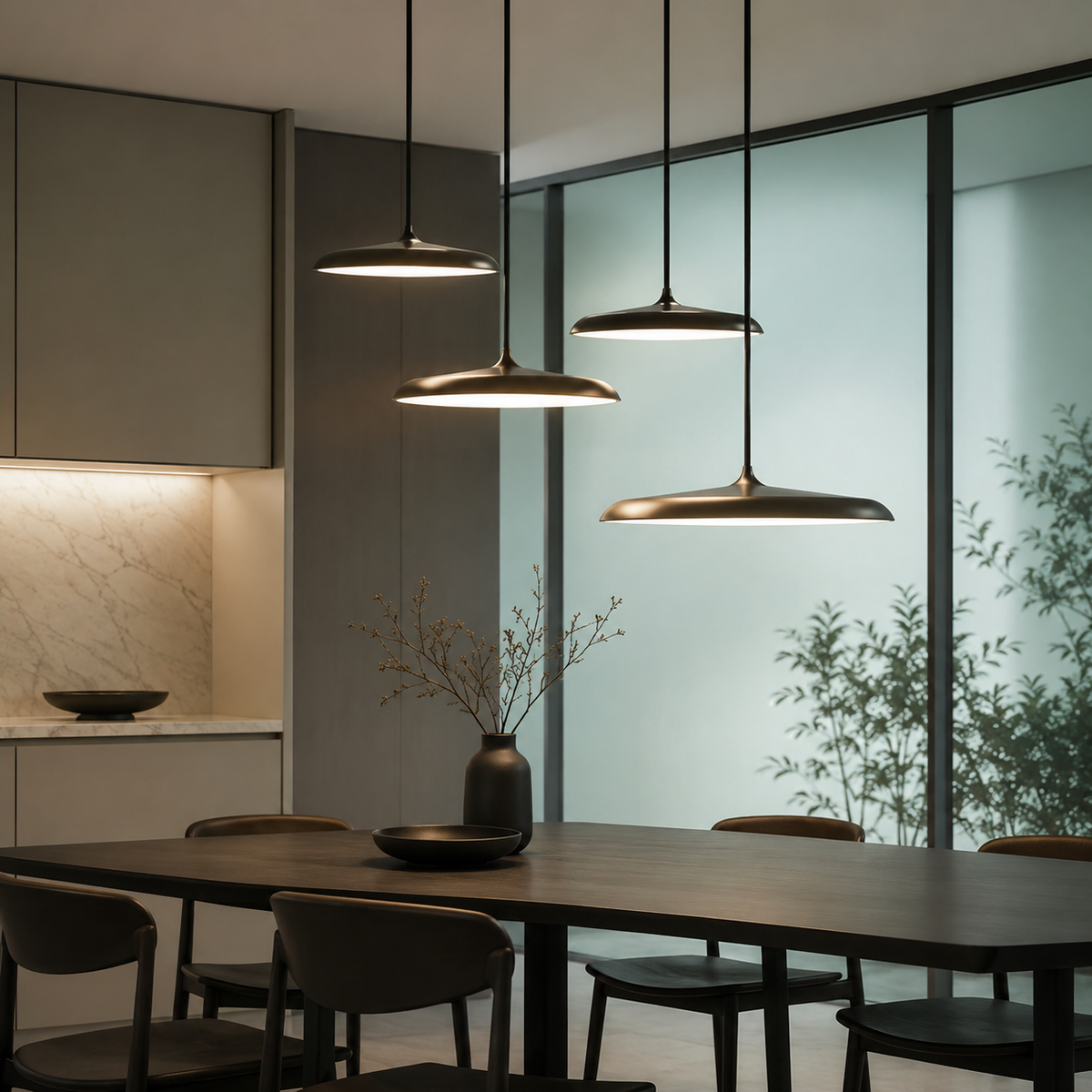 Yelena Modern Metallic Disc LED Pendant Light