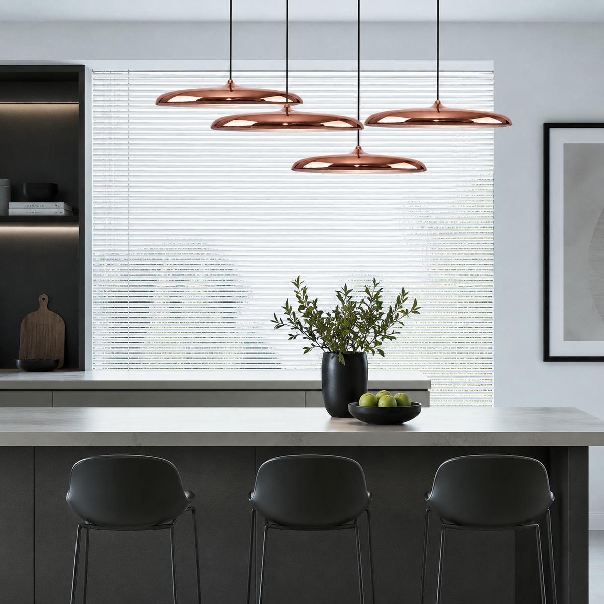Yelena Modern Metallic Disc LED Pendant Light