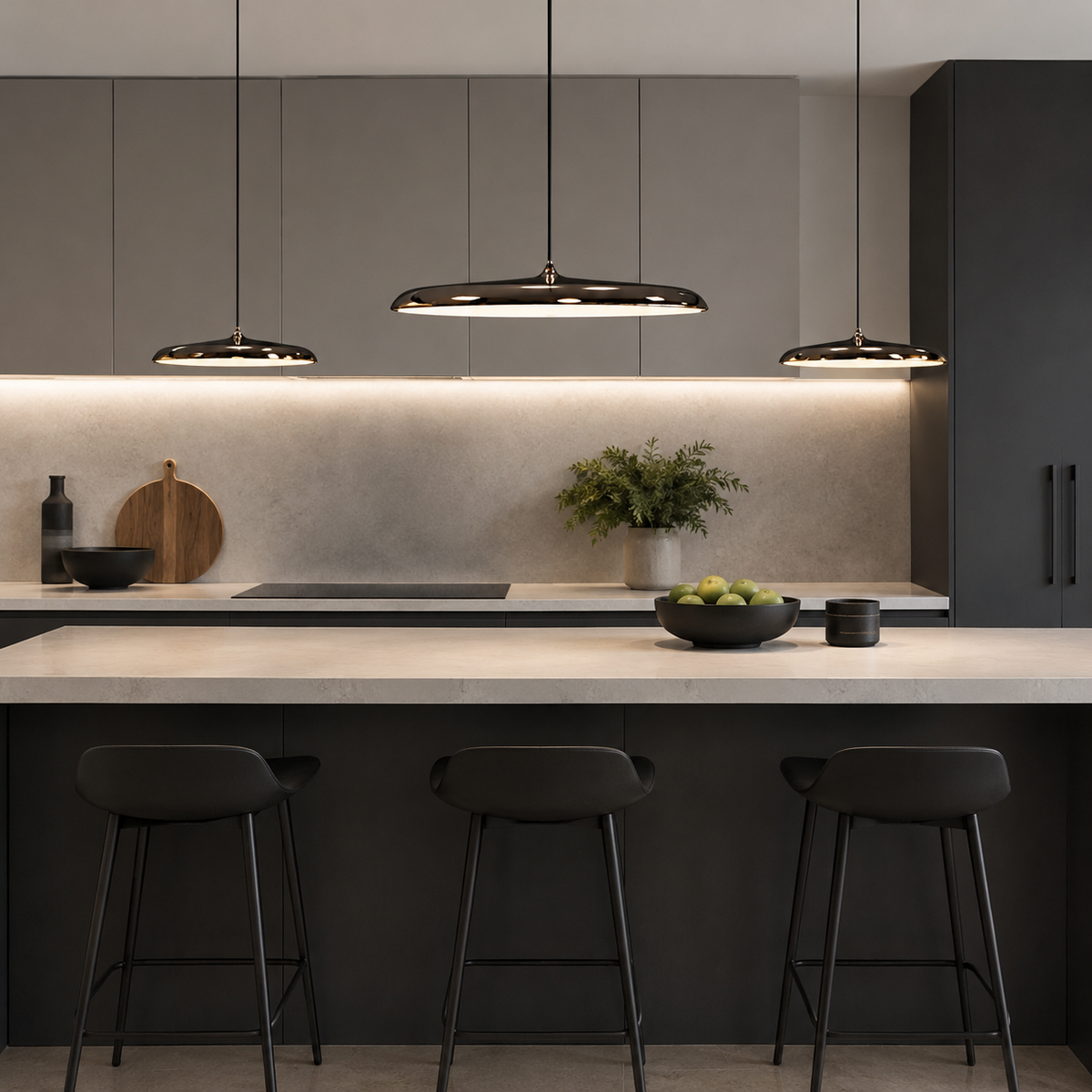 Yelena Modern Metallic Disc LED Pendant Light