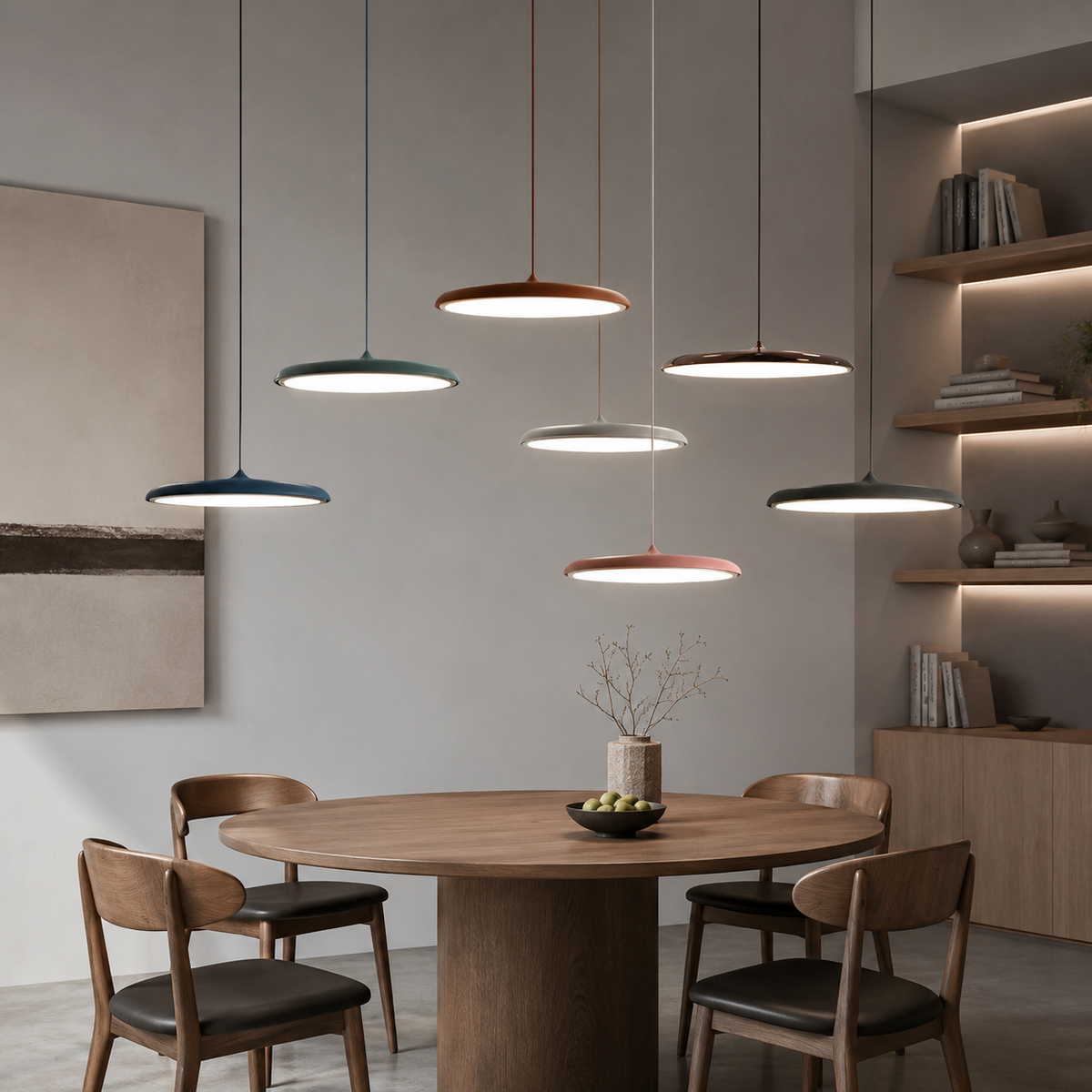Yelena Modern Metallic Disc LED Pendant Light
