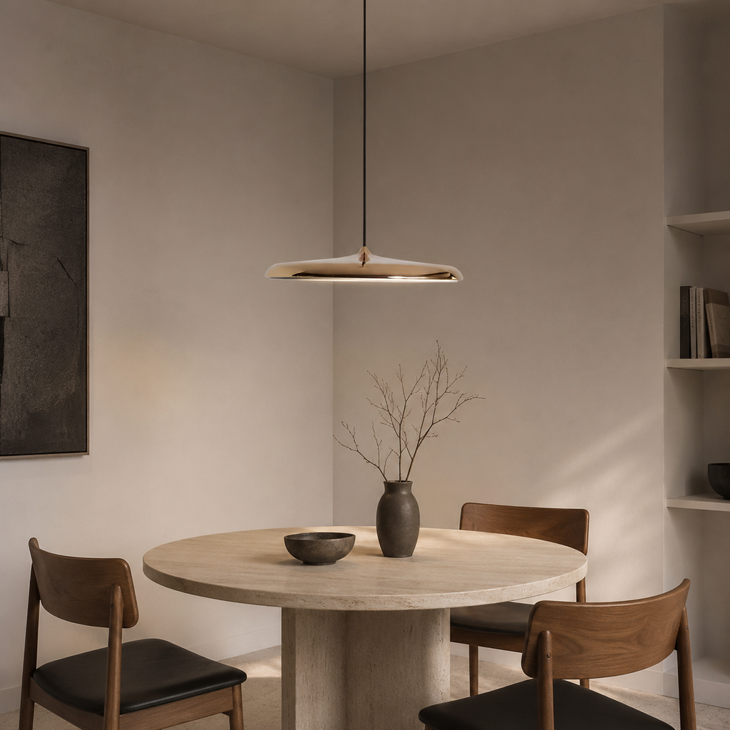 Yelena Modern Metallic Disc LED Pendant Light