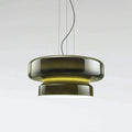 Chroma Modern Two-Tier Coloured Glass Pendant Light