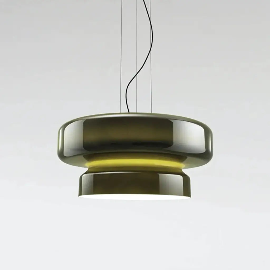Chroma Modern Two-Tier Coloured Glass Pendant Light