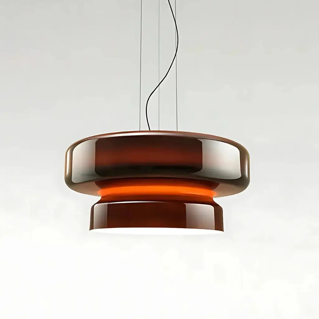Chroma Modern Two-Tier Coloured Glass Pendant Light