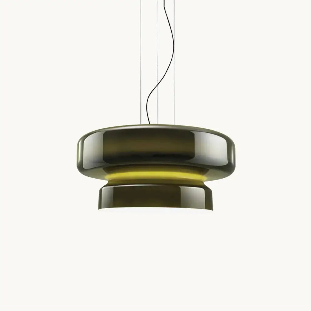 Chroma Modern Two-Tier Coloured Glass Pendant Light
