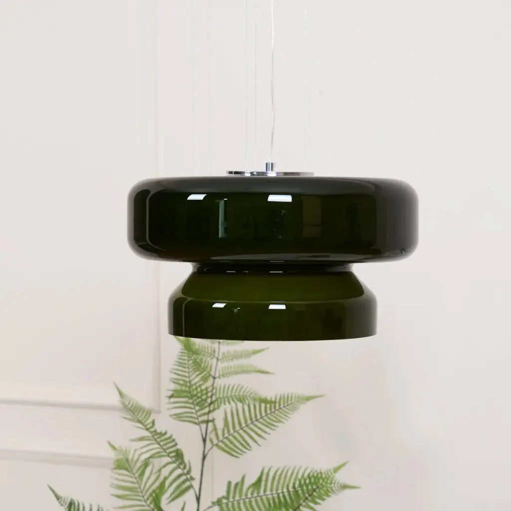 Chroma Modern Two-Tier Coloured Glass Pendant Light