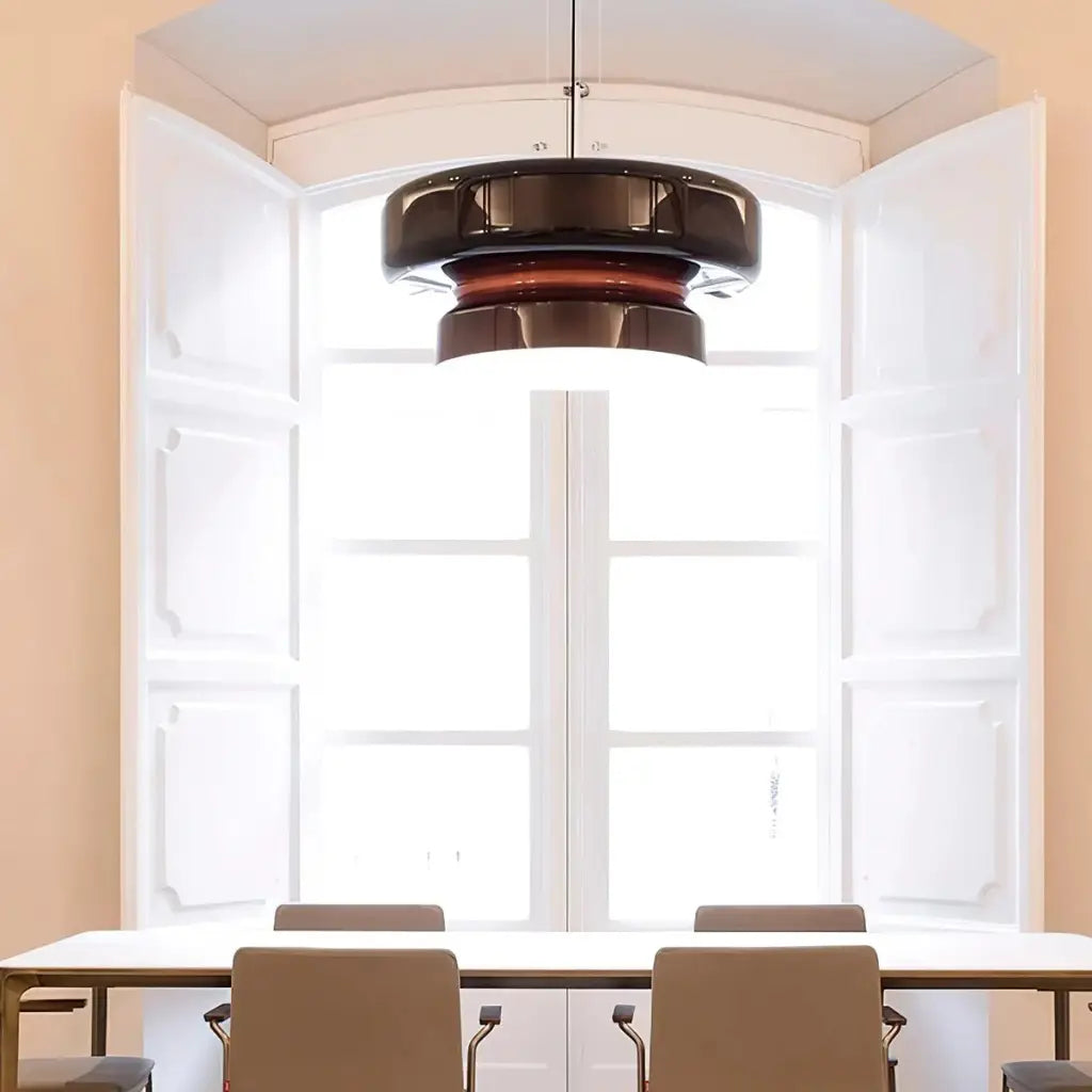 Chroma Modern Two-Tier Coloured Glass Pendant Light