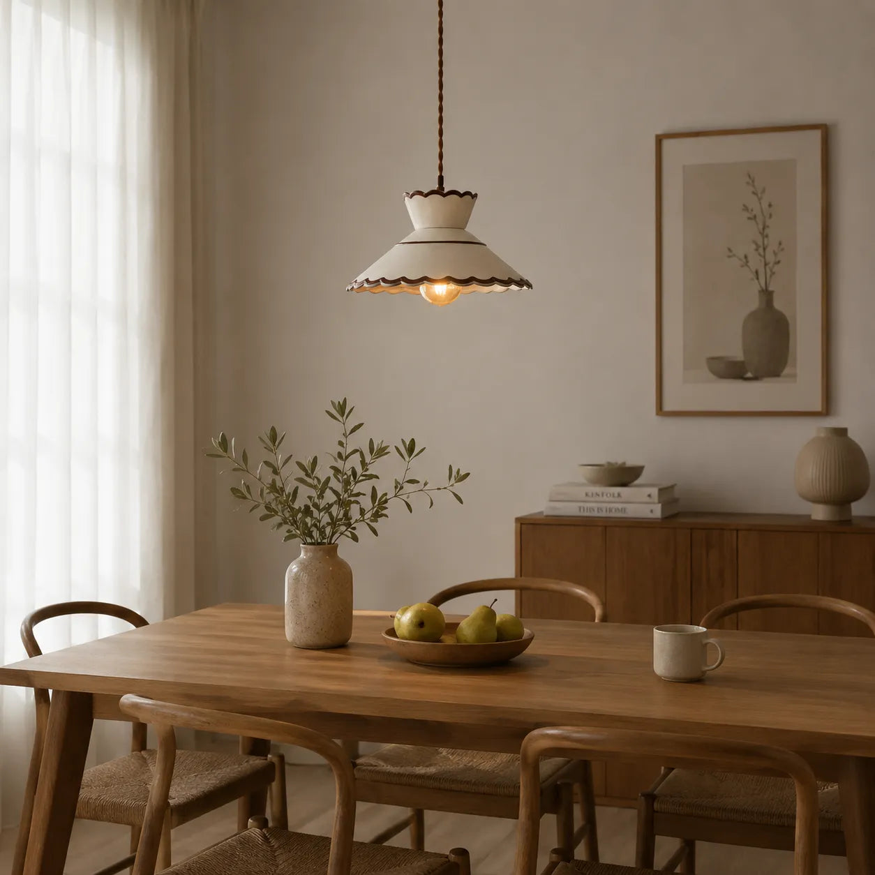 Yves Vintage Classic Ceramic Pendant Light