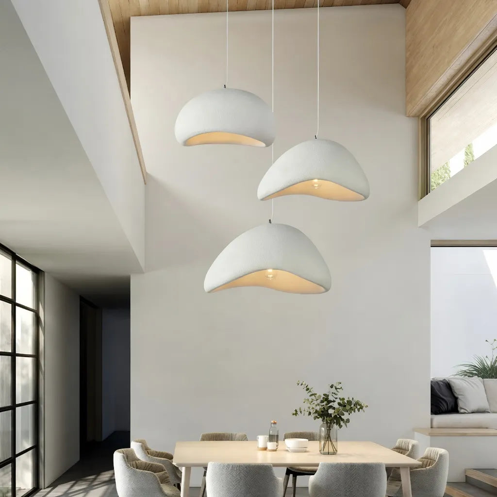 Clovis Sculptural Cloud Polystyrene Pendant Light