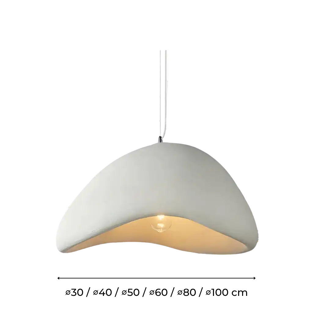 Cloud-Shaped Pendant Light with Smooth Sculpted Form