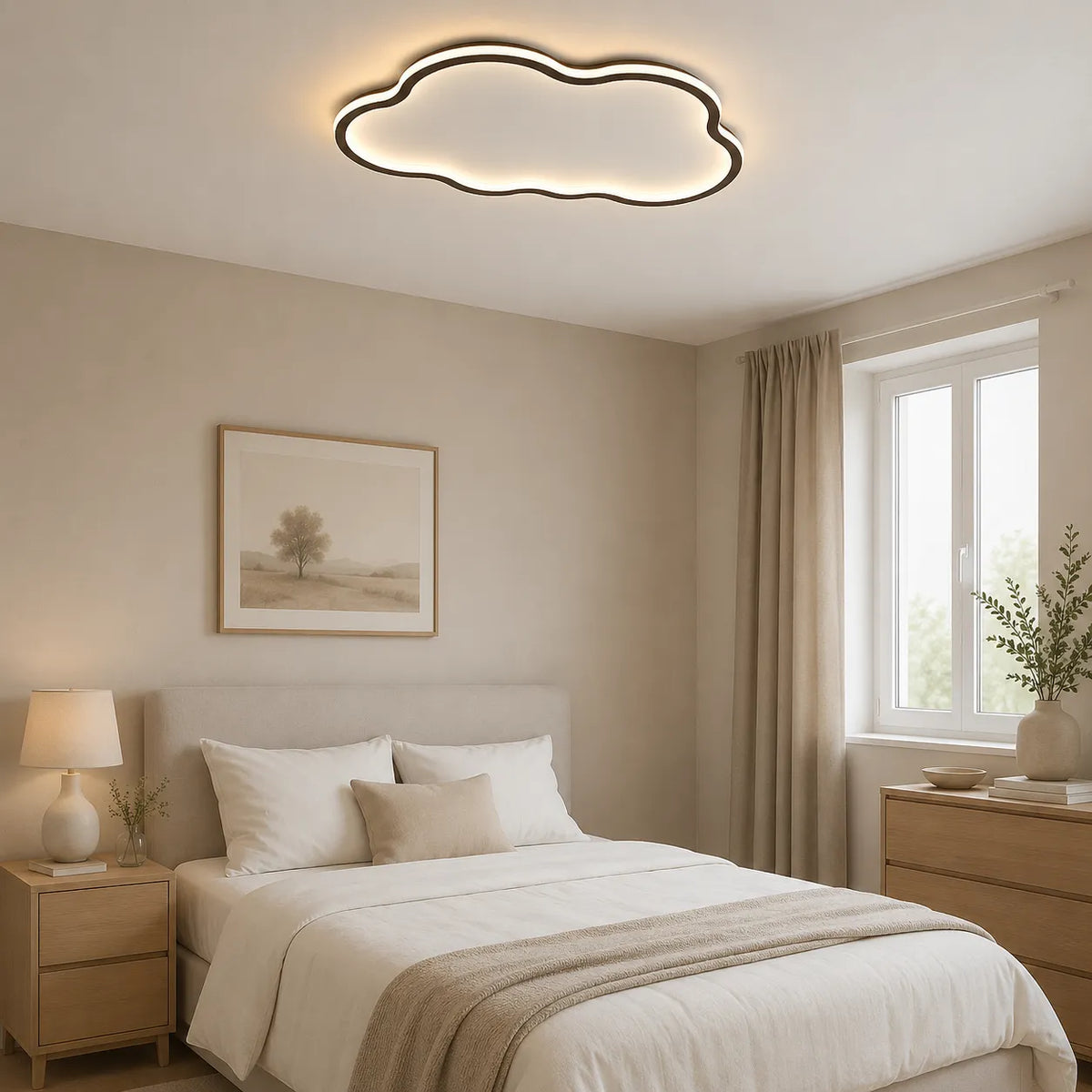 Quinn Scandinavian Cloud LED Flush Mount Ceiling Light