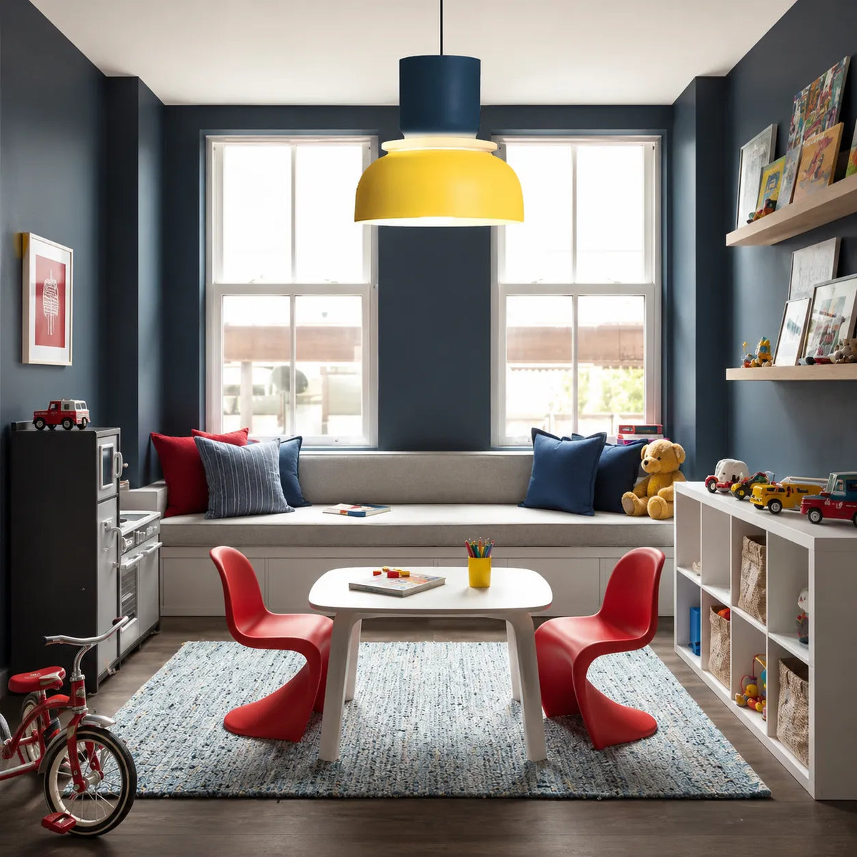 Mira Modern Coloured Bowl Pendant Light