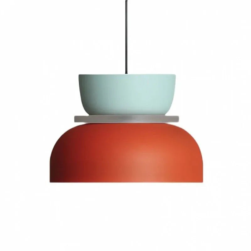 Colorful Bowl Pendant Light with Minimal Form