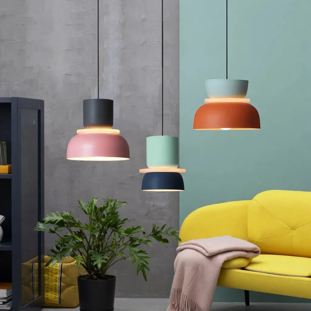 Mira Modern Coloured Bowl Pendant Light