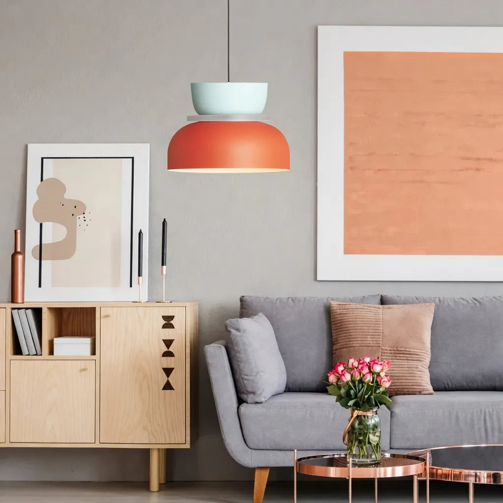 Mira Modern Coloured Bowl Pendant Light