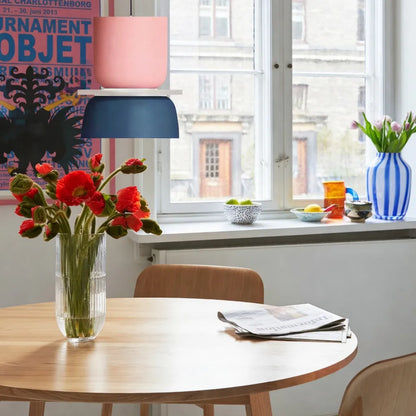 Colorful Bowl Pendant Light with Minimal Form