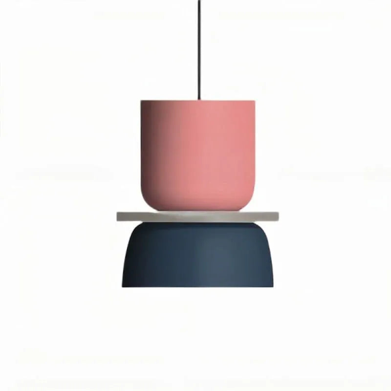 Colorful Bowl Pendant Light with Minimal Form