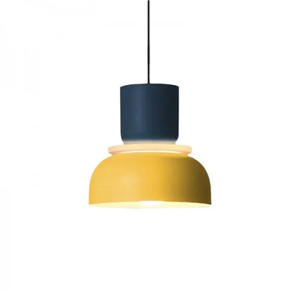Colorful Bowl Pendant Light with Minimal Form