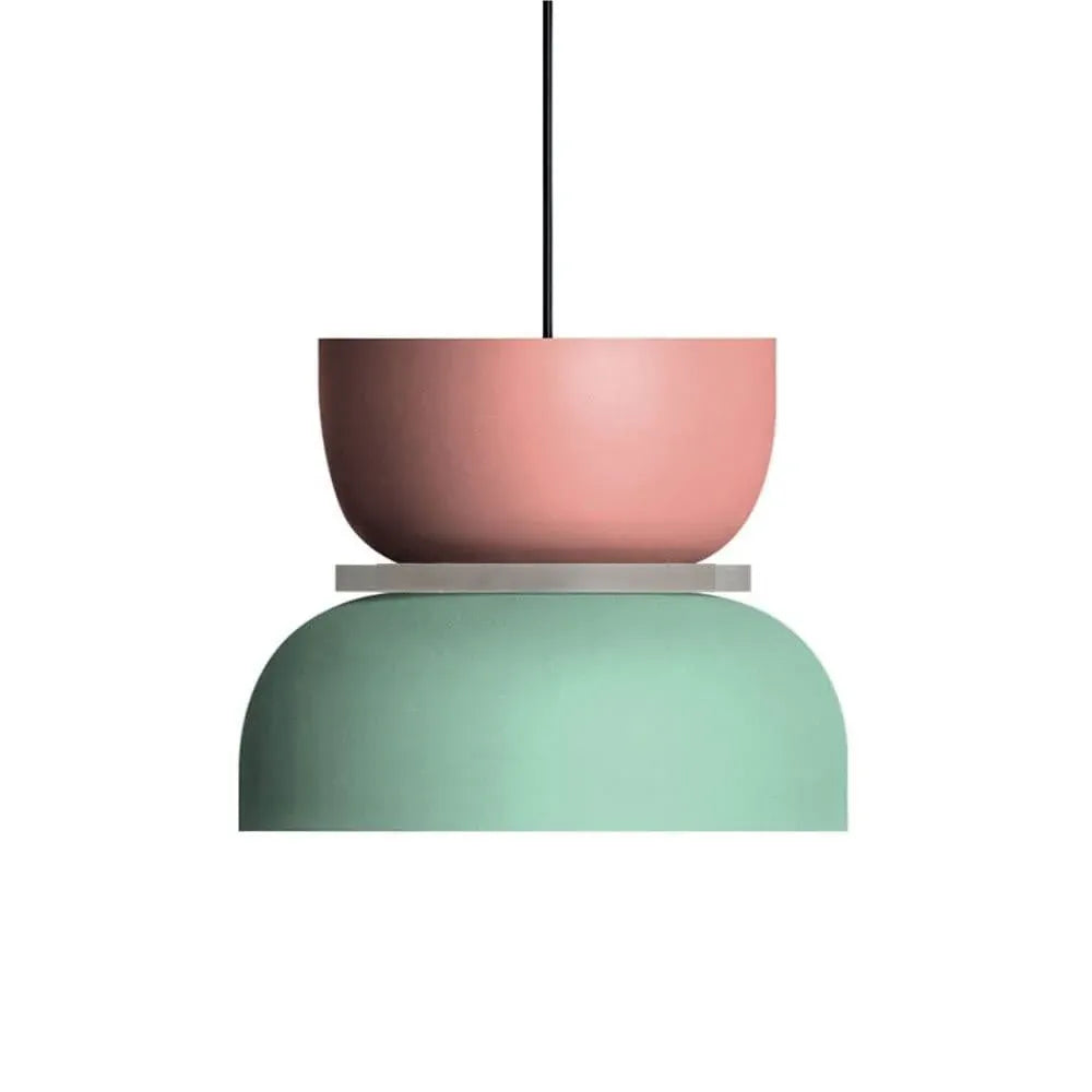 Colorful Bowl Pendant Light with Minimal Form