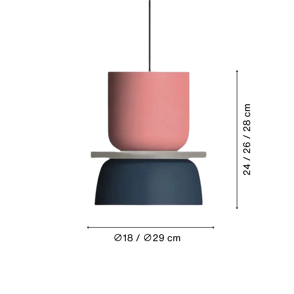 Colorful Bowl Pendant Light with Minimal Form