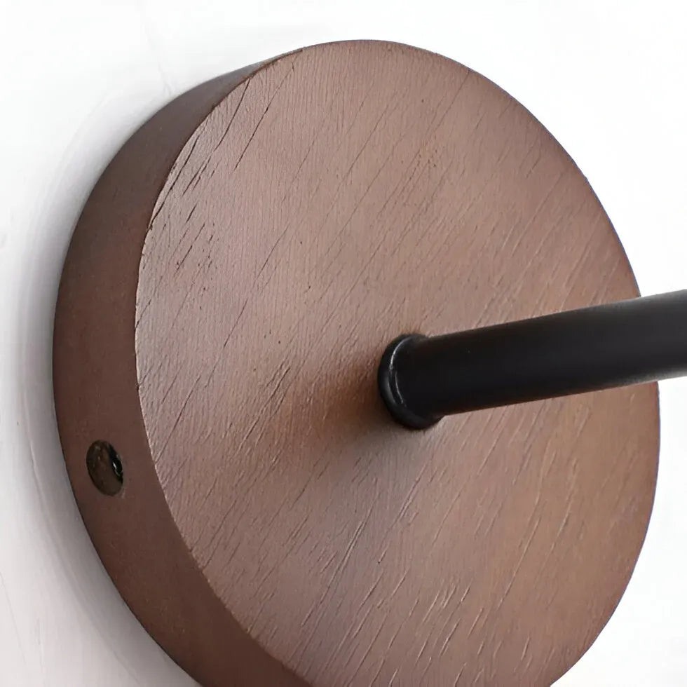 Indigo Minimalist Travertine & Wood Cone Wall Light