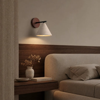 Indigo Cone Travertine Wall Sconce