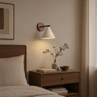 Indigo Cone Travertine Wall Sconce