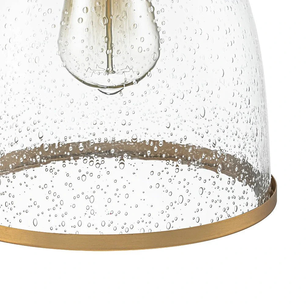 Klara Contemporary Seeded Glass Dome Pendant Light