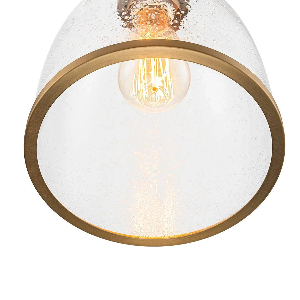 Klara Contemporary Seeded Glass Dome Pendant Light