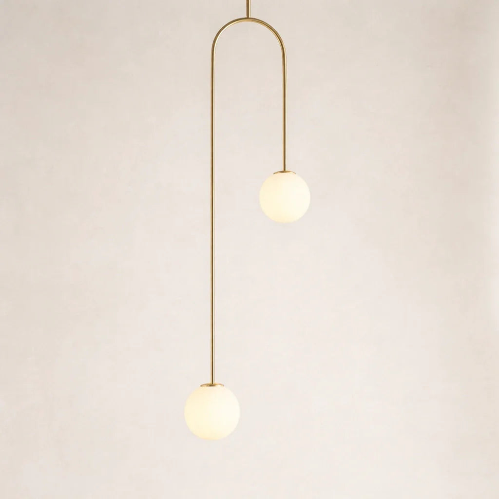 Hugo Modern Double-Globe Glass Pendant Light