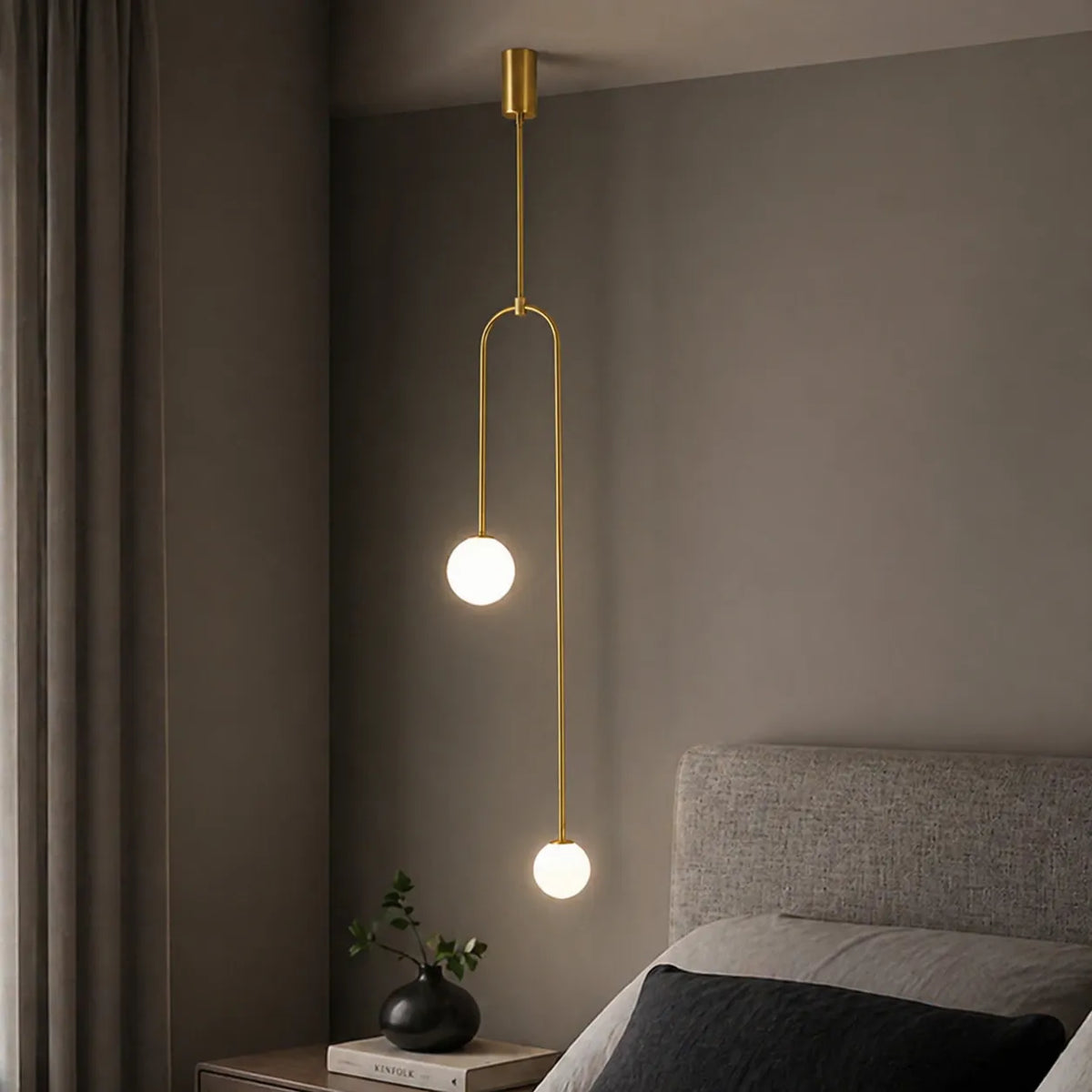 Hugo Modern Double-Globe Glass Pendant Light
