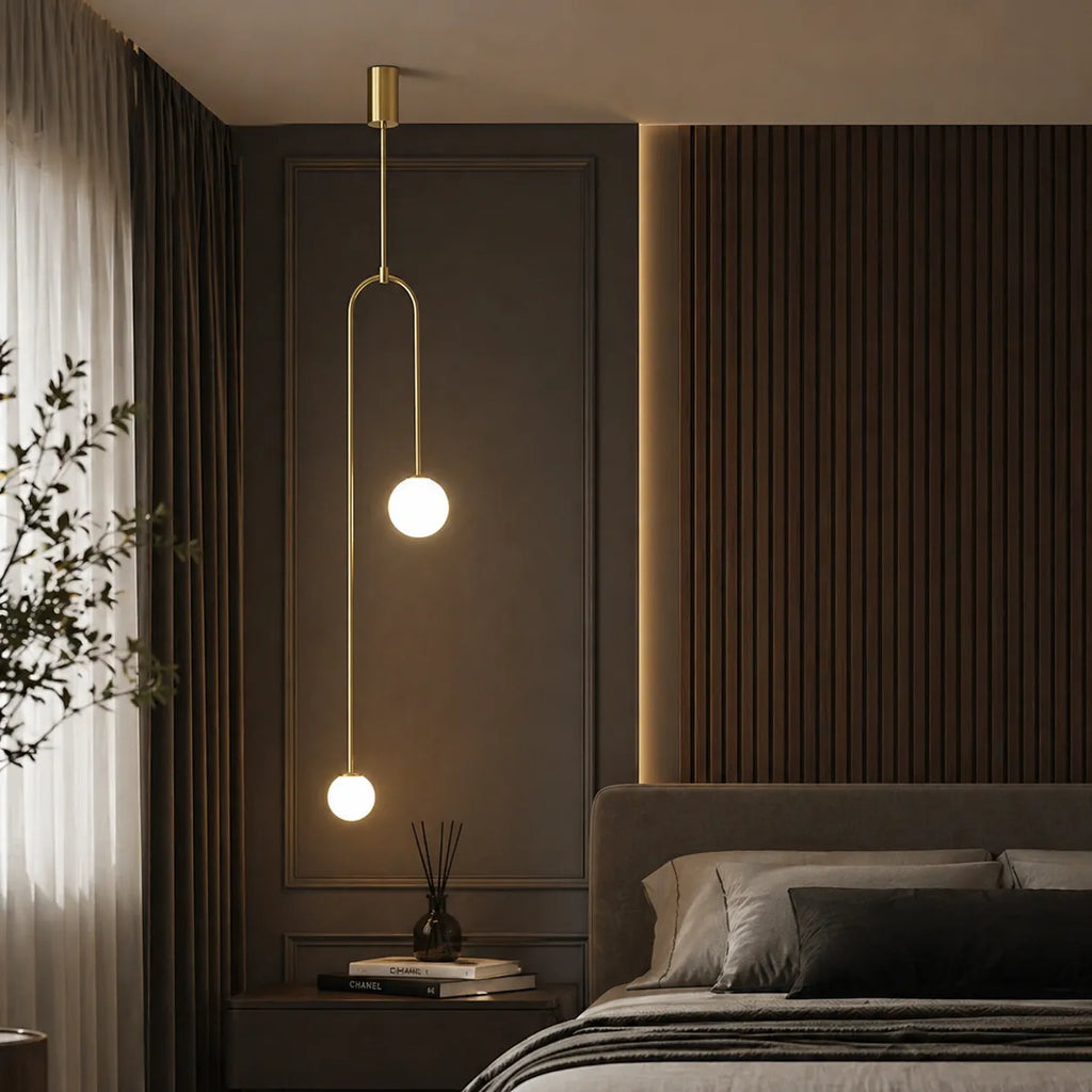 Hugo Modern Double-Globe Glass Pendant Light