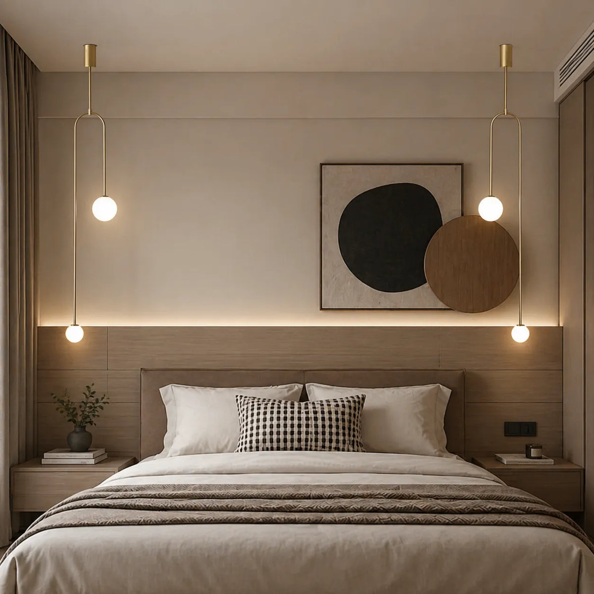 Hugo Modern Double-Globe Glass Pendant Light