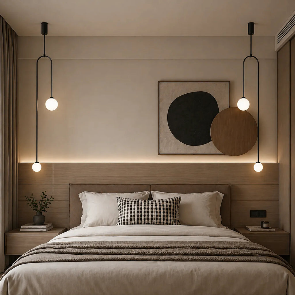 Hugo Modern Double-Globe Glass Pendant Light