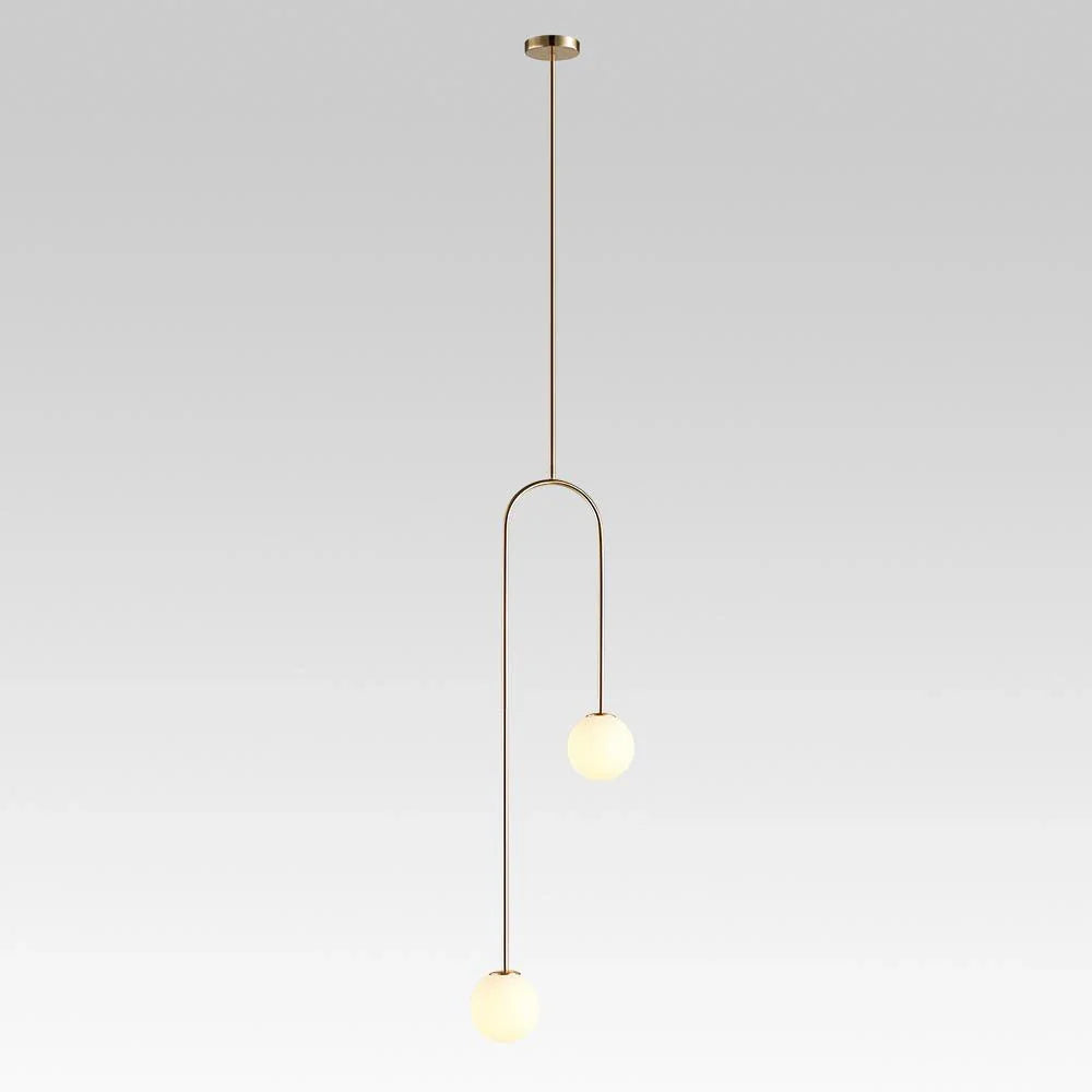 Hugo Modern Double-Globe Glass Pendant Light