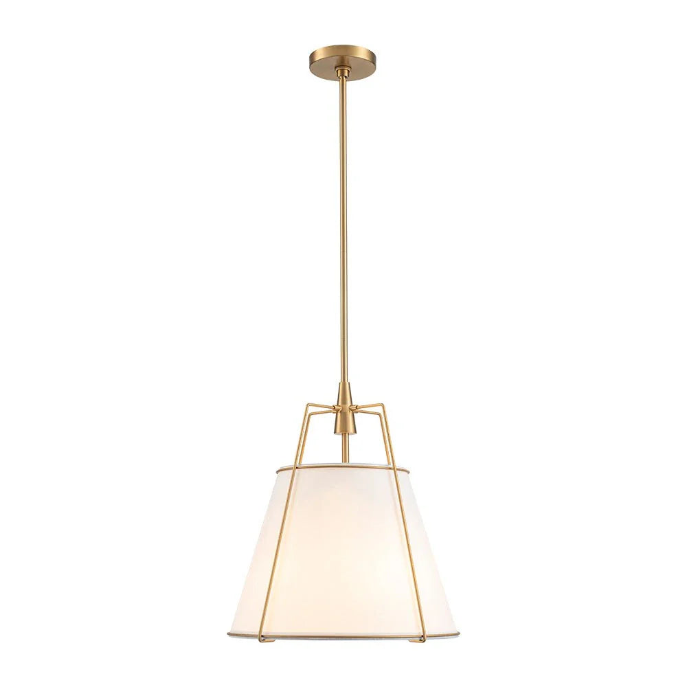 Enzo Modern Linen Tapered Cone Pendant Light