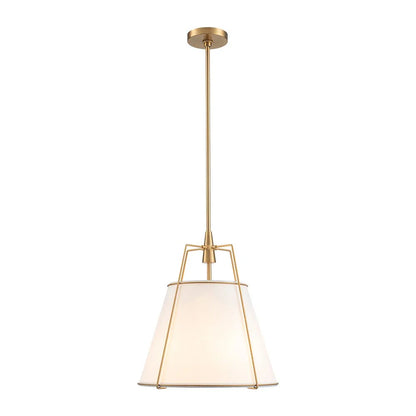 Contemporary Linen Tapered Cone Pendant Light