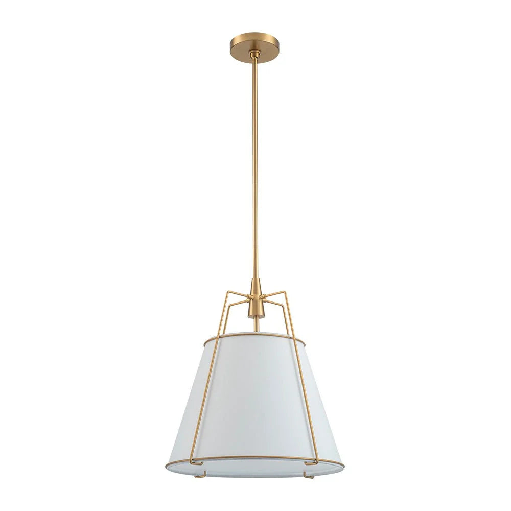 Enzo Modern Linen Tapered Cone Pendant Light